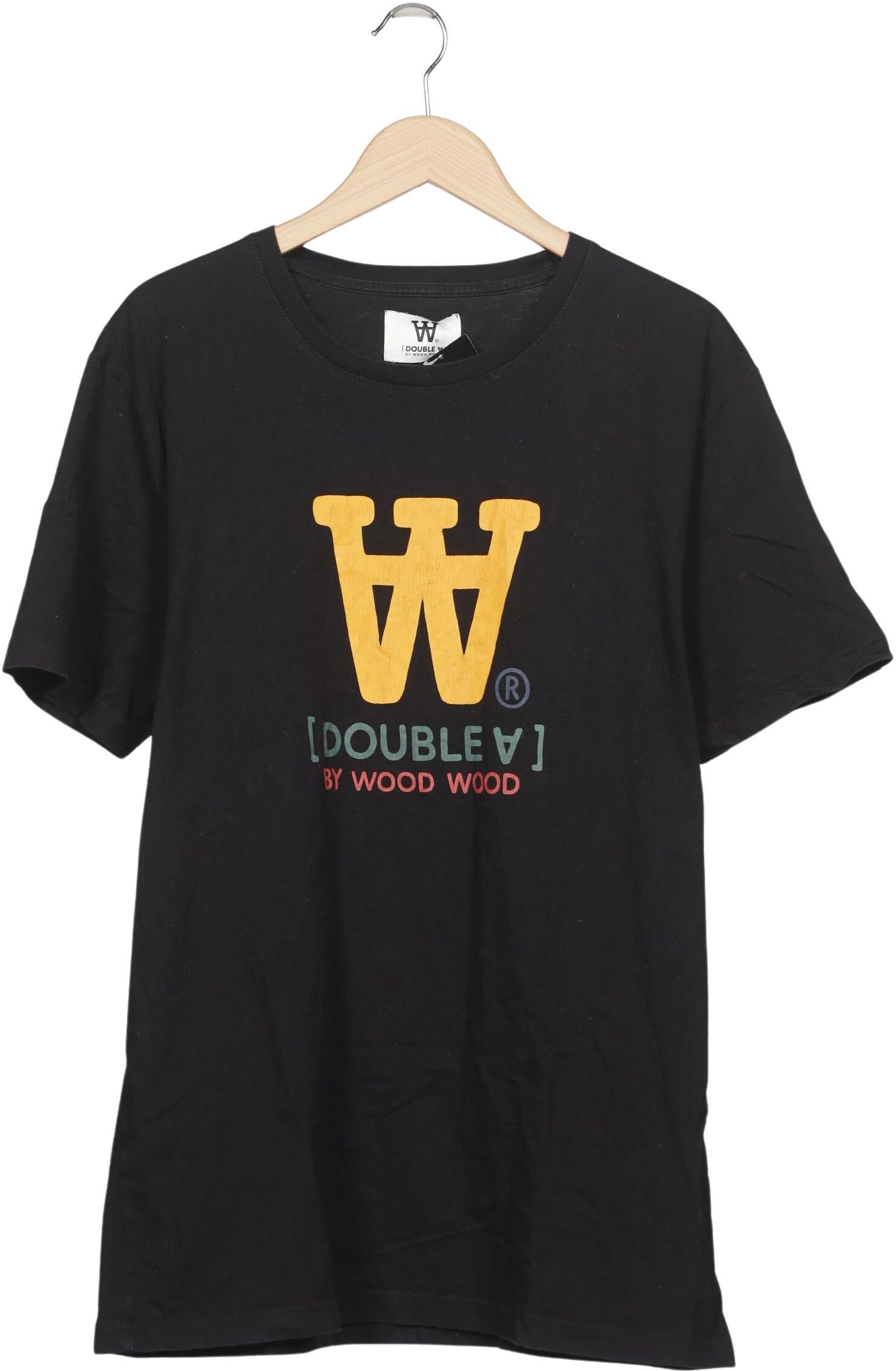 Wood Wood Herren T-Shirt, Schwarz, Gr. XL, Baumwolle - Second Hand