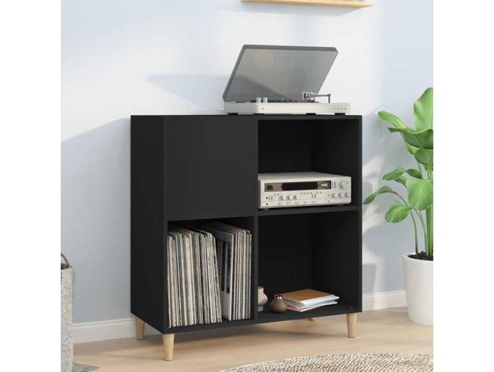 Armoire à Disques Armoire Latérale avec Rangement Meuble pour Tourne-Disque Buffet de Salon Industriel Maison 831990