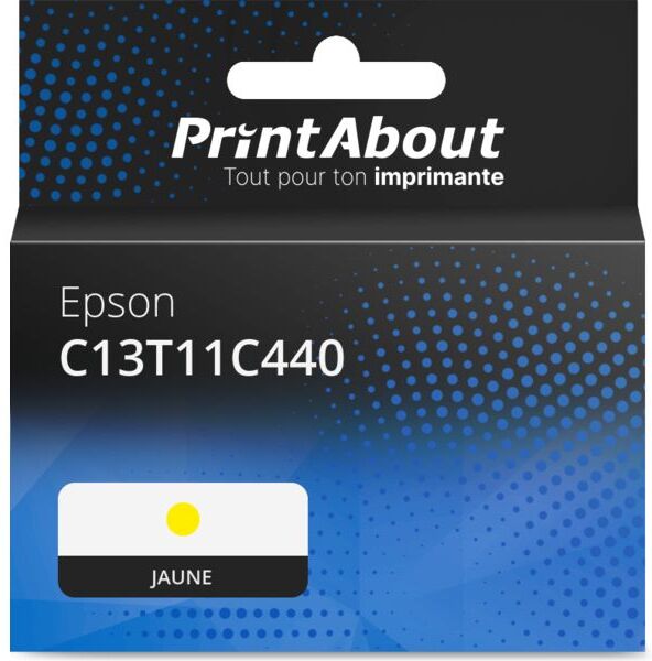 Cartouche PrintAbout compatible pour Epson C13T11C440 - Jaune