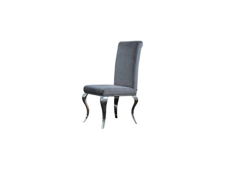 Kawola Esszimmerstuhl Leia Grau Velvet, Textil, 44x101x64 cm, Esszimmer, Stuhl