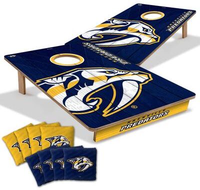 Skip's Garage Nashville Predators NHL Tailgate Cornhole Board Set