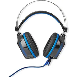 Nedis GHST500BK Headset (Kabelgebunden), Gaming Headset, Blau