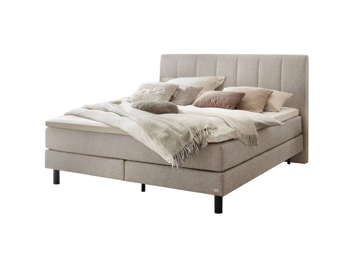 Hasena Boxspringbett Donna sand Stoff 180 x 200 cm - Boxspringbett