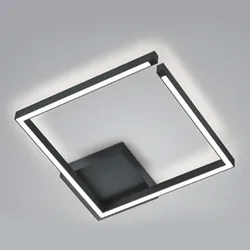 Knapstein LED Deckenleuchte YOKO-Q, IP20, 42W, 2700K, 4500lm, schwarz GKS-91.364.07