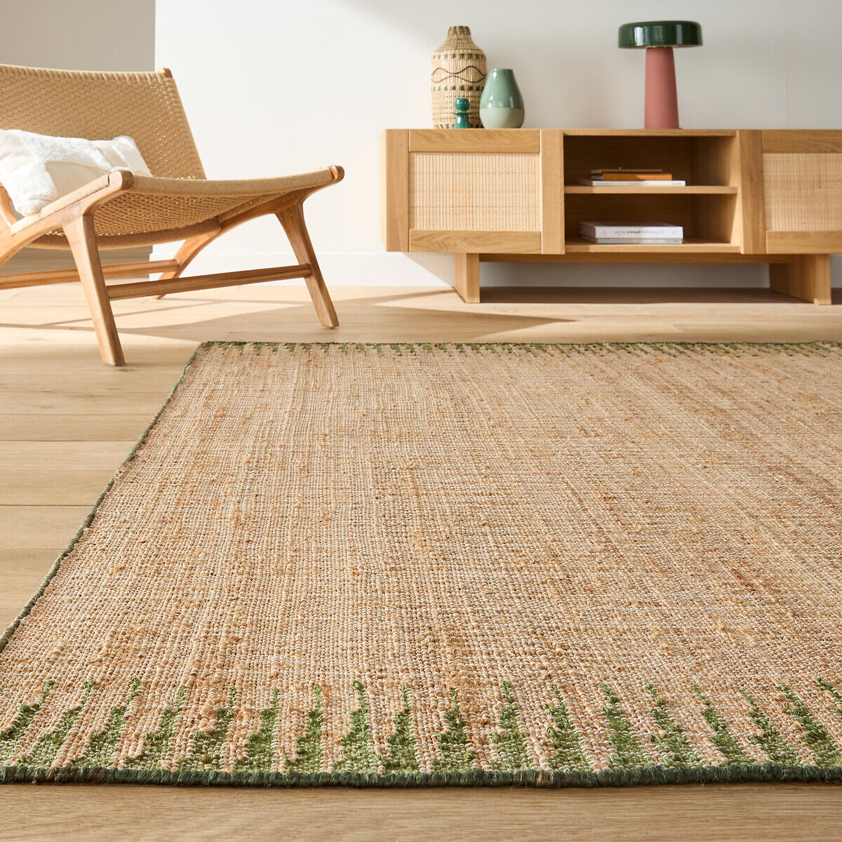 LA REDOUTE INTERIEURS Tapis jute avec bordure, Gibela