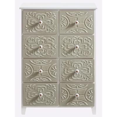 Kommode HEINE HOME, grau (salbei, weiß), B:65cm H:90,5cm T:33cm, MDF, Sideboards, Kommode
