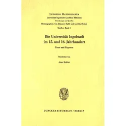 Die Universität Ingolstadt im 15. und 16. Jahrhundert., Fachbücher von Universität Ingolstadt