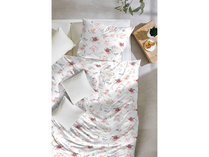 Parure de lit English Romance 155 x 220 cm + oreiller 80 x 80 cm Multicolore/Blanc