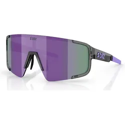 Bliz, Unisex, Sportbrille, P003 Small (Crystal Black, Grau w Putple Multi), Schwarz