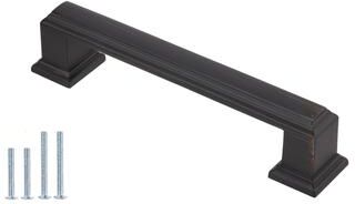 Kingsman Hardware Contemporary Oil Rubbed Bronze Solid Zinc Alloy Cabinet Pull Handle Pack of 10 - Oil Rubbed Bronze