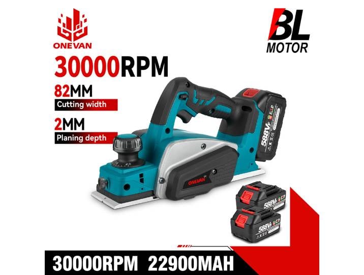 ONEVAN 30000 tr/min raboteuse électrique sans fil routeur électrique sans brosse tondeuse outil électrique pour le travail du bois pour Makita 18V batterie broche