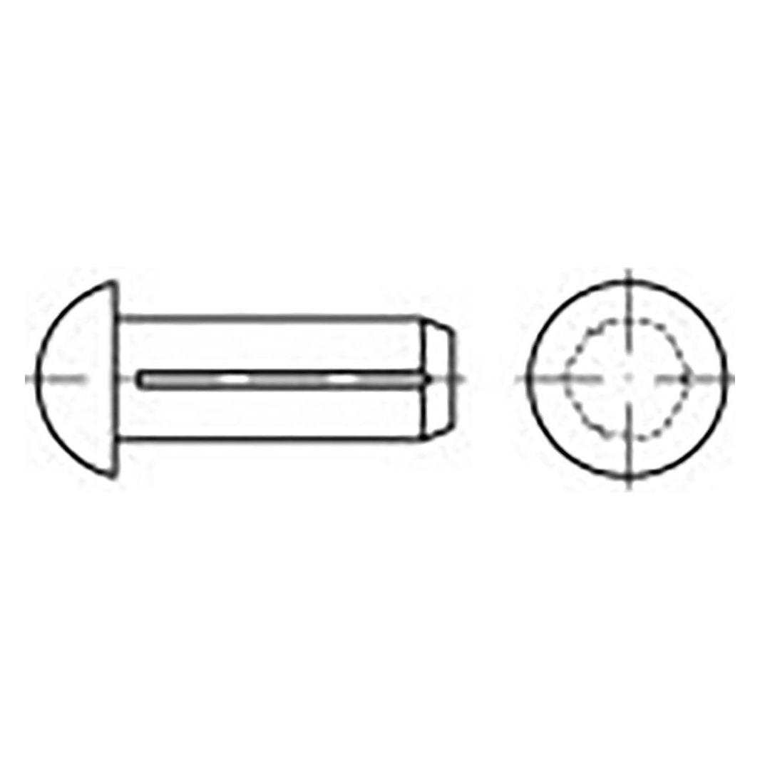Toolcraft TO-6865884 Halbrundkerbnagel Stahl 5000 St. (5000 Stk., 6 mm) (TO-6865884)