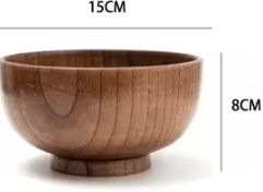 Uplift Curations Japanese Style Wooden Bowl Jujube Wood Soup & Rice Bowl For Tableware xl