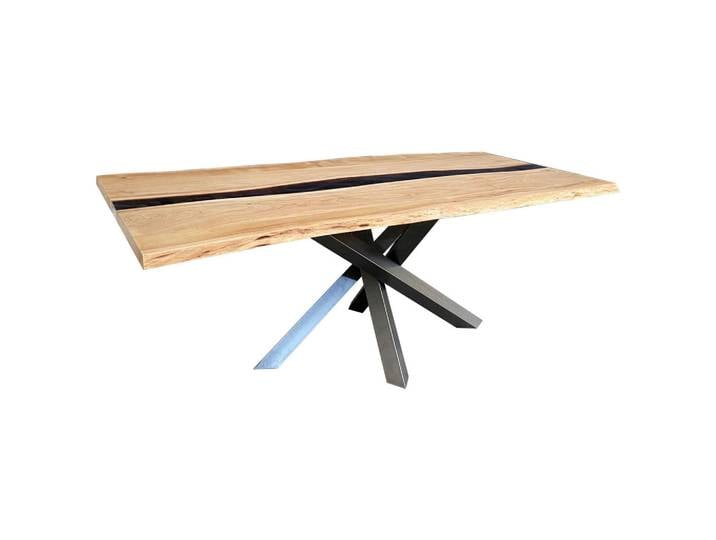 Landscape Esstisch, Akazie, Holz, Akazie, massiv, Holz, rechteckig, eckig, 100x76x220 cm, Esszimmer, Tische, Esstische, Baumkantentische