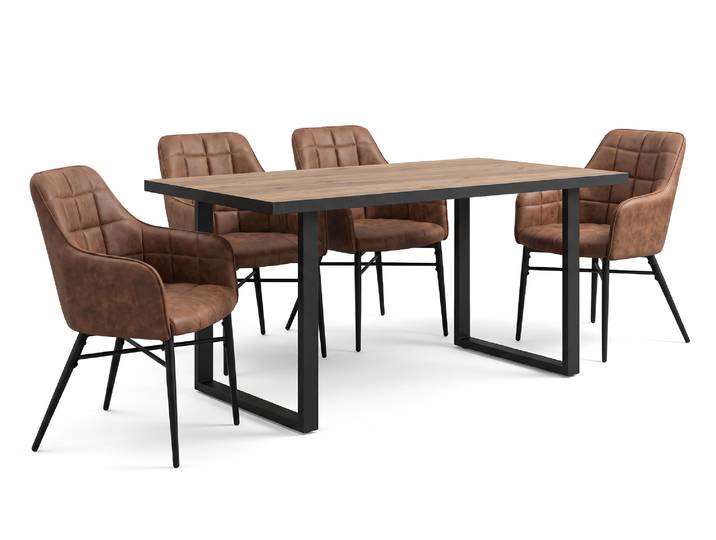 Table + 4 chaises Pack hayato + suzanna - Basika