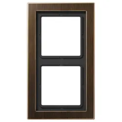 Jung Rahmen 2fach Mess/antik MED 2982 AT