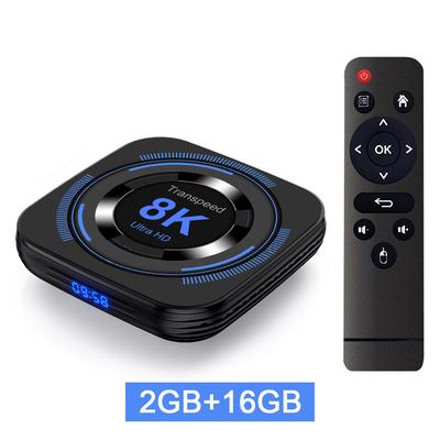 Transpeed Android 12 Smart TV Box Quad Core Dual WiFi BT Voice 4K 8K UHD Media Player Set Top Streaming Device 2g16g