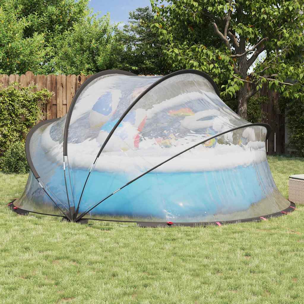 vidaXL Dôme de piscine 405 x 405 x 192 cm PVC Transparent