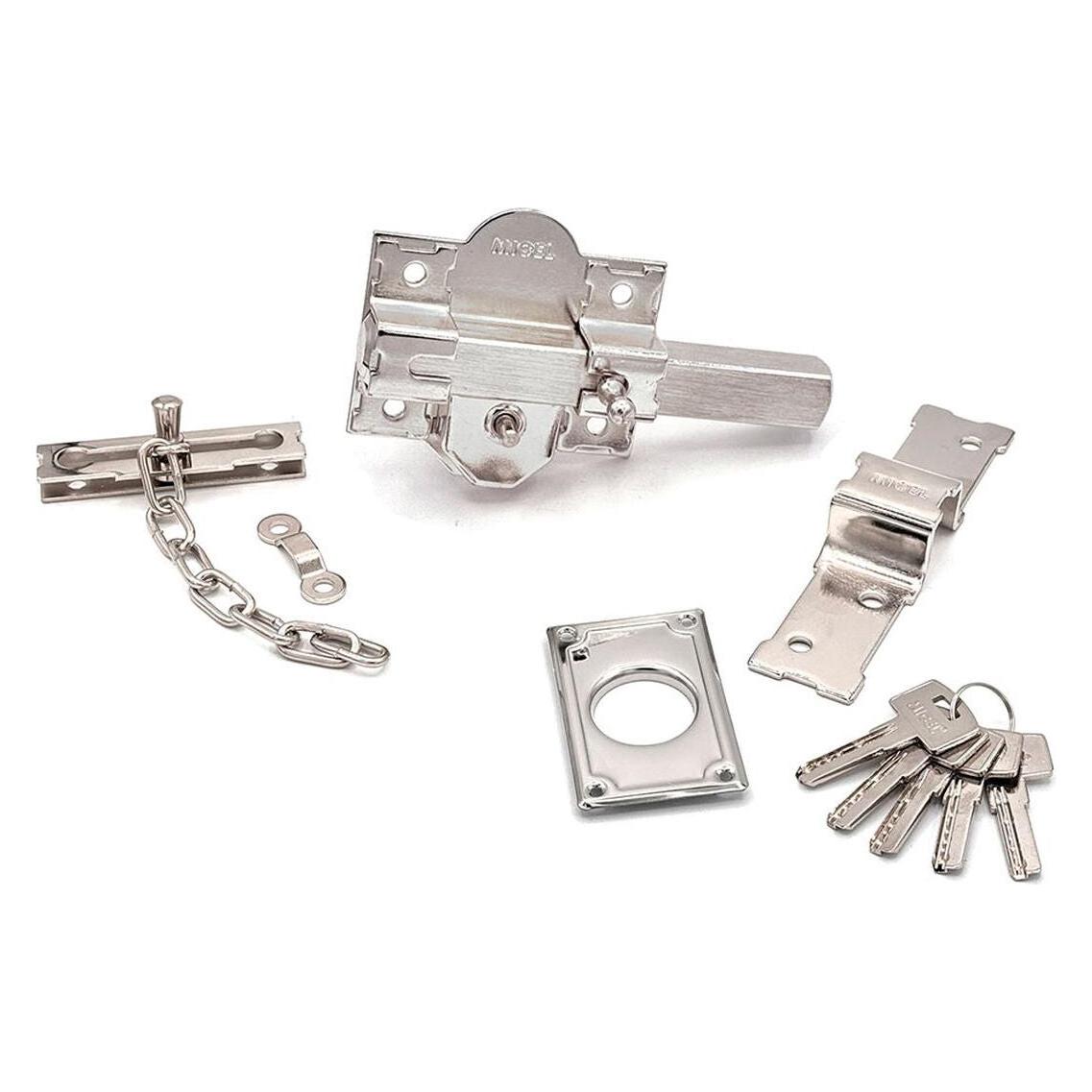 Micel Sicherheitsschloss crr10 86b/50 Stahl Nickel 50 mm obenauf legen (63027234)