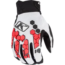 Klim Dakar, Handschuhe - Weiß/Schwarz/Rot - S