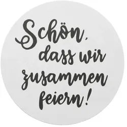 Sovie HORECA Bierdeckel Schön das wir zusammen feiern/..dass du da bist, Ø 10,7 cm, 100 Stück