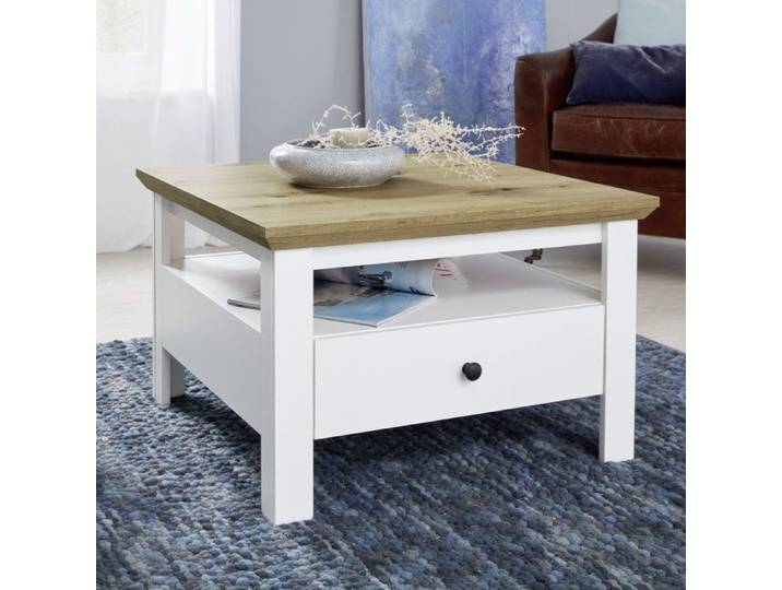 Table basse - TRENDTEAM - Smart Living - 70 x 46 x 70 cm - Bois massif - Design contemporain