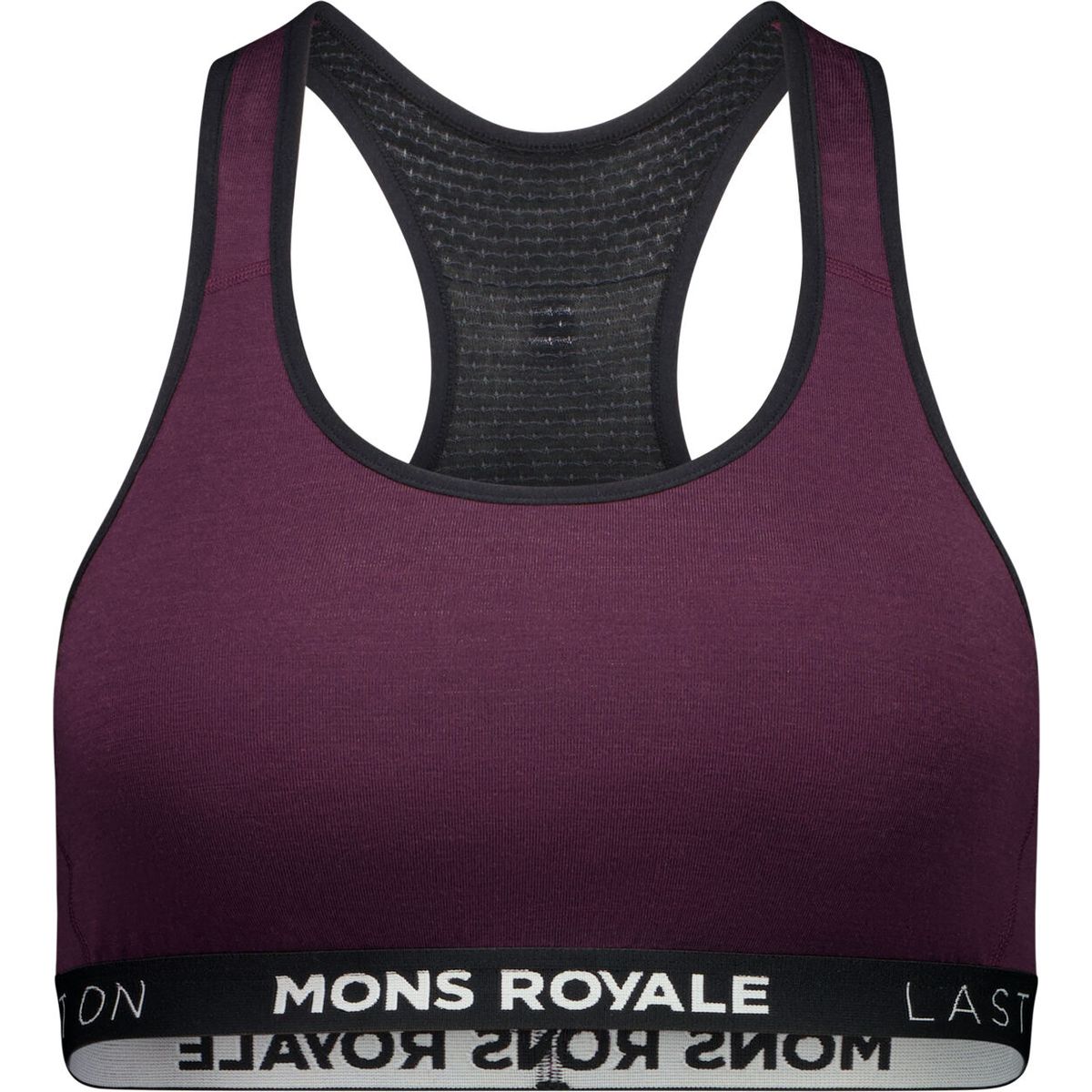 Mons Royale Womens Sierra Merino Sports Bra fig / black (1002) S 100167-1169-1002-S