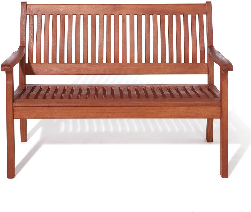 Rowlinson Willington Bench Honey Brown Factory Stain Finish H 87 x W 124 x D 69cm