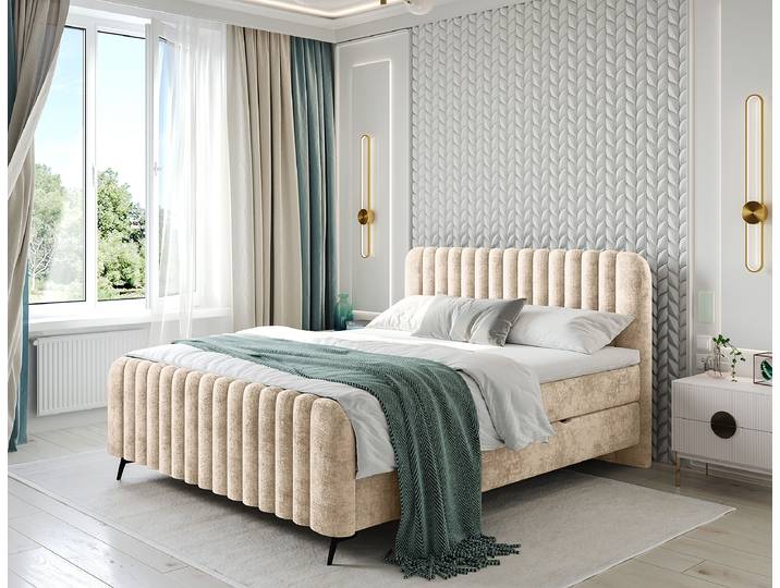 Boxbett Twilley 160 x 200cm Chenille Lorin Beige