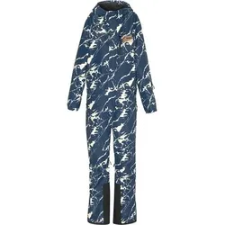 CHIEMSEE Skioverall mit verpixeltem Berglandschaft-Print, Größe 48 in Blau 194031