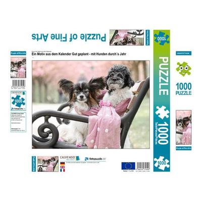 CALVENDO Puzzle Gut geplant - mit Hunden durch´s Jahr 1000 Teile Lege-Größe 640 x 480 cm Foto-Puzzle Bild von None www.boegau.de