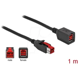 DELOCK 85985 - PoweredUSB Verlängerung 24V > 24V, 1 m