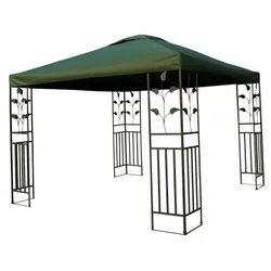 Lex Metallpavillon 3x3 m Pavillon Pergola Gartenpavillon Partyzelt Festzelt stabil grün : Grün