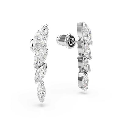 Paar Ohrstecker SWAROVSKI "Schmuck Geschenk MESMERA Ohrringe", silber (metallfarben, kristallweiß, kristallweiß), Ohrringe, Damen, Metall, mit Swarovski Kristall