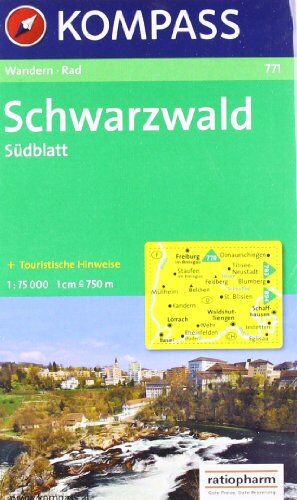 Schwarzwald, Südblatt: Wandern / Rad. Touristische Hinweise auf der Kartenrückseite. 1:75.000 - Preis vom 11.10.2026 03:10:56 h