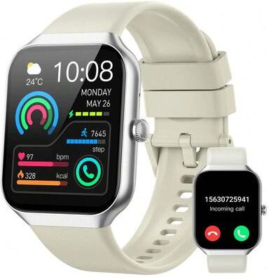 Shopalltechgadgets Smart Watch For Men Women With Bluetooth Calling Fitness Tracker And Heart Rate Monitors gray