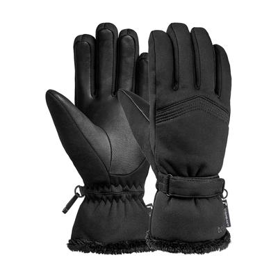 Skihandschuhe REUSCH "Silver Moon STORMBLOXX™", Damen, Gr. 8,5, schwarz, 90% Polyester, 10% Ziegenleder, unifarben, Handschuhe, mit windichter und atmungsaktiver Funktion