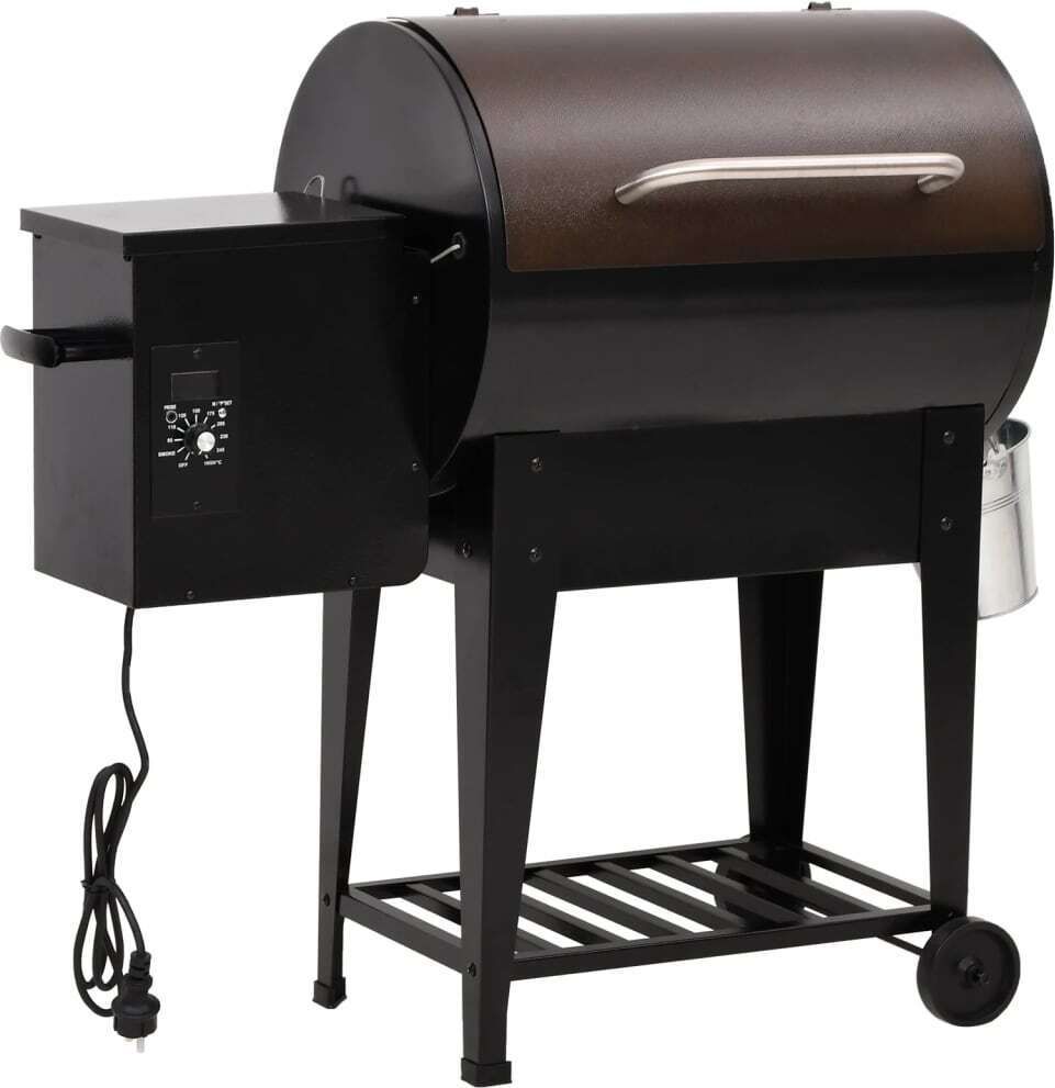 Pelletgrill mit Ablage Schwarz 94 cm Eisen