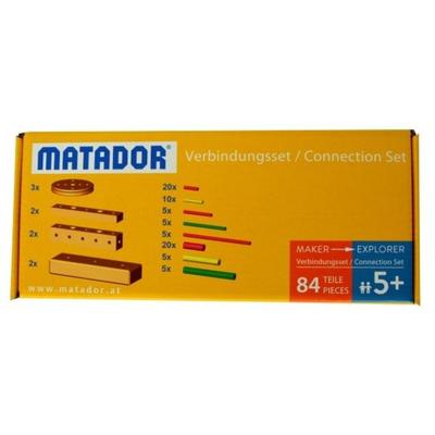 MATADOR 11247 - Maker zu Explorer Verbindungsset, 84 Teile, Baukasten-Erweiterung, Holz, Konstruktionsbaukasten, ab 5 Jahren, Spielend lernen!