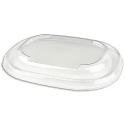 300x Deckel, RPET, klar, oval, 190x150mm