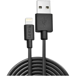 LINDY 1m USB Typ A an Lightning Kabel, schwarz