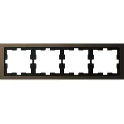 D-Life Metallrahmen, 4fach, Moccametallic merten
