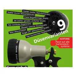 Axis Line Gartenspritze mit 9 Düsenvarianten