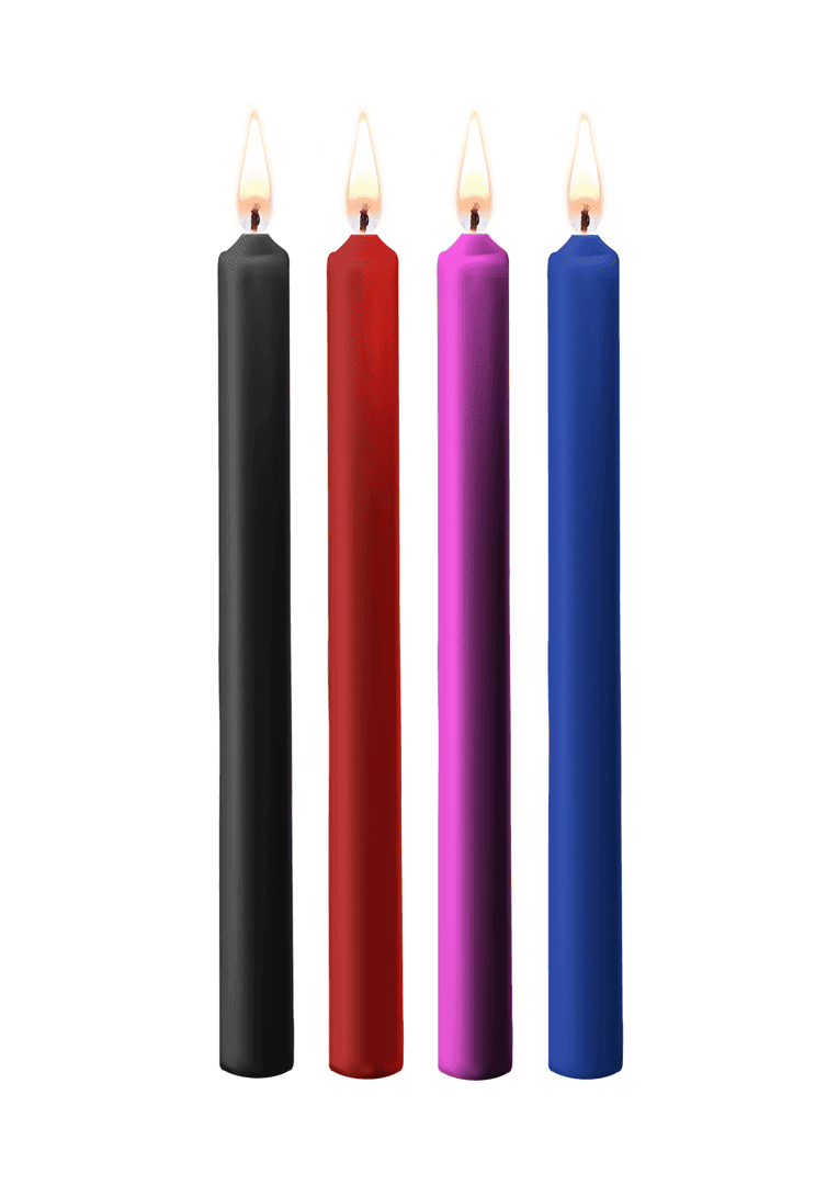 Ouch Bougies de cire excitantes - 4 Pieces - Large - Multicolor