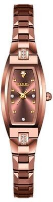 Everyday Crate OLEVS 5501 Ladies Quartz Watch Diamond Small Dial Tungsten Steel Watch Waterproof Bracelet rose Gold