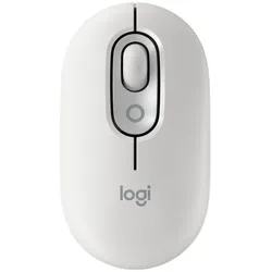 Logitech POP Mouse mit personalisierbarem Emoji (Kabellos), Maus, Weiss