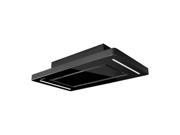 GURARI Deckenhaube GCH 790 BL Diamond. Dunstabzugshaube Umluft 90 cm 850m³/ h Moderne Umluft-Deckenhaube im exklusiven Schwarzglas-Design