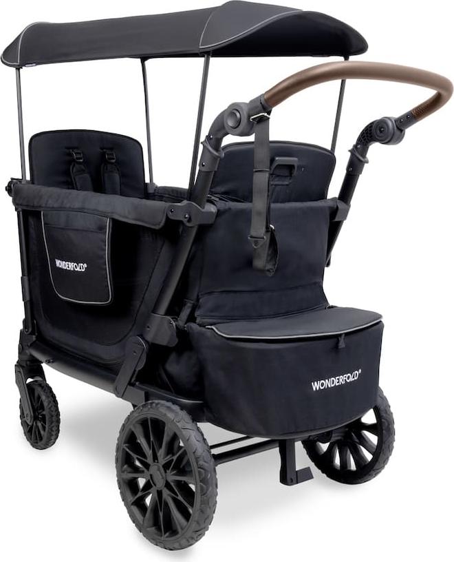 Wonderfold L2 Kinderwagen für 2 Kinder / Bollerwagen, Wonderfold:Black