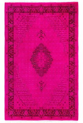 Overton "Overdyed One-of-a-Kind Hand-Knotted Area Rug - Pink - 4' 7"" x 7' 4"""