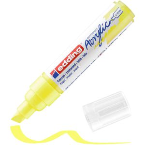 Edding Acrylstifte 5000 Acrylic, breit, neongelb, Keilspitze 5-10mm, wasserfest